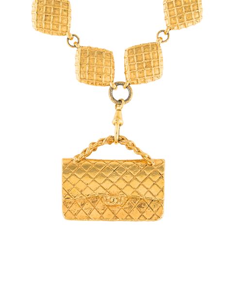 chanel bag necklace|chanel necklace for women.